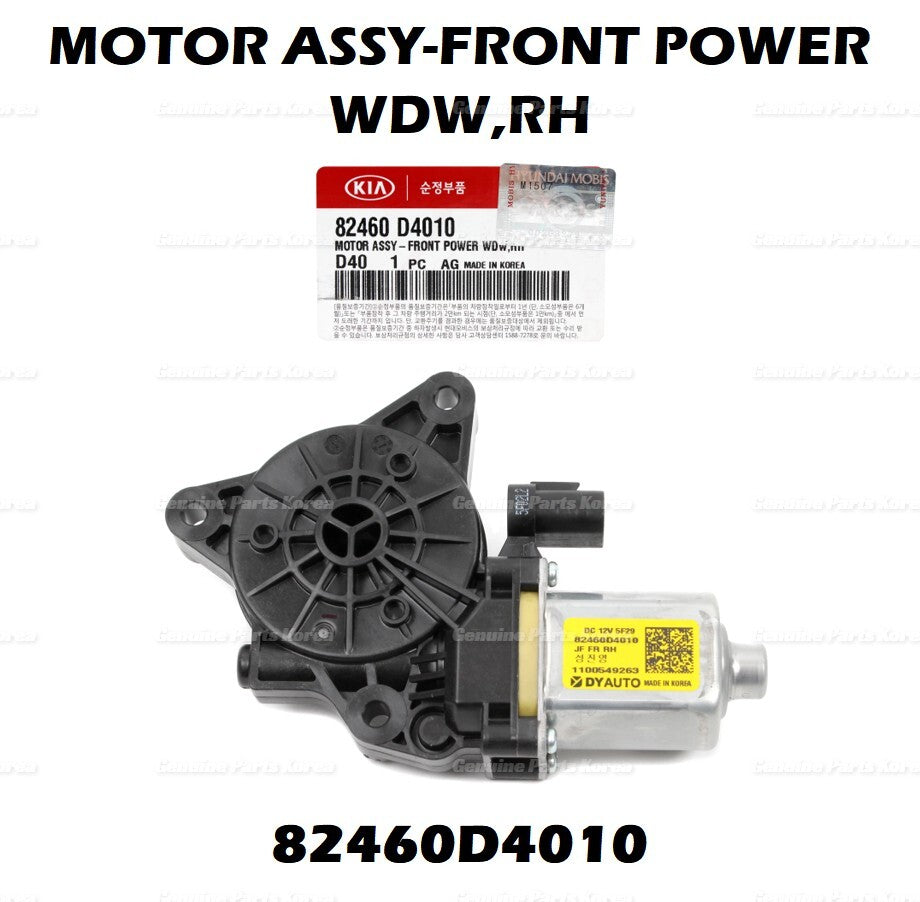 OEM Power Window Motor FRONT RH Passenger side 82460D4010 for Kia Optima 16-20