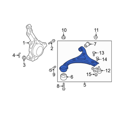 OEM Control Arm FRONT LEFT W/O Sport Suspension 545003S000 for Hyundai Sonata