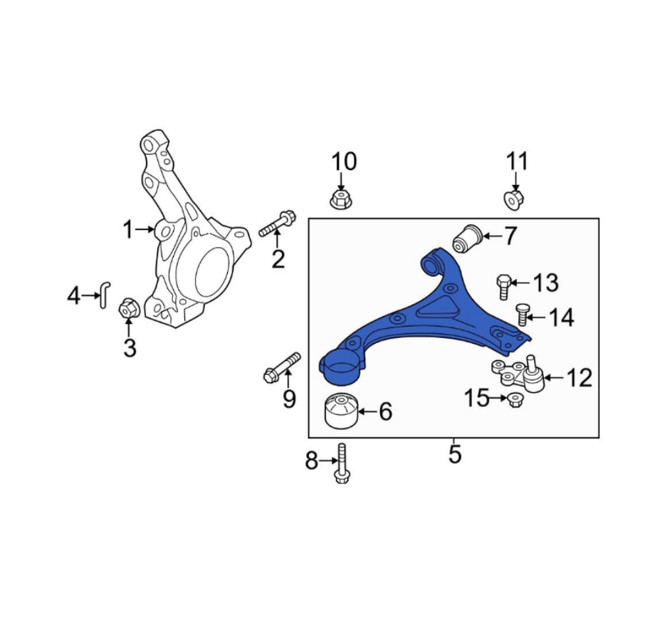 OEM Control Arm FRONT RH LH W/O Sport Suspension 2P 1SET for Hyundai Sonata