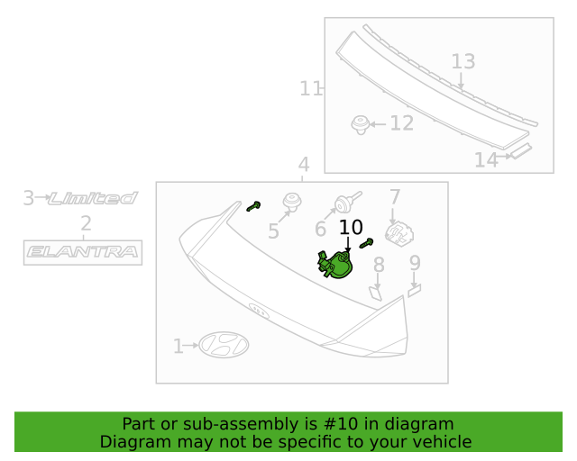 Genuine Rear View Backup Camera Unit Assy 99240AA100 for Hyundai Elantra 21-22