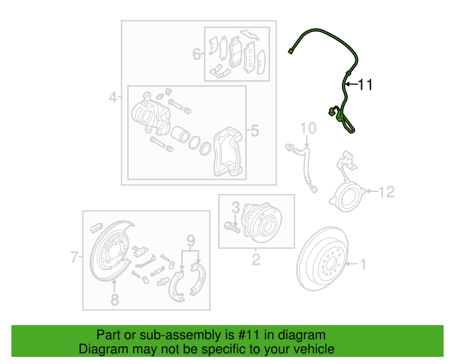 Genuine ABS Speed Sensor REAR LH 919202W000 for Hyundai SantaFe Kia Sorento