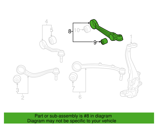 Genuine FRONT LEFT LOWER Control Arm 545003N500 for Hyundai Equus Genesis
