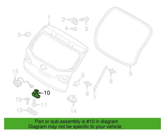 Genuine Trunk Tailgate Lock Latch Actuator 812301M500 for Kia Forte 2011-2013