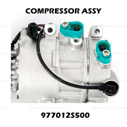 Genuine A/C Compressor w/ Clutch 977012S500 for Hyundai Tucson Kia Sportage