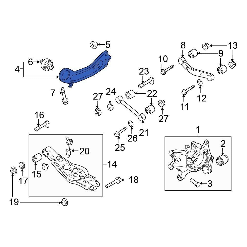OEM REAR RIGHT Trailing Control Arm 55271S8000 for Hyundai Palisade Santa Fe