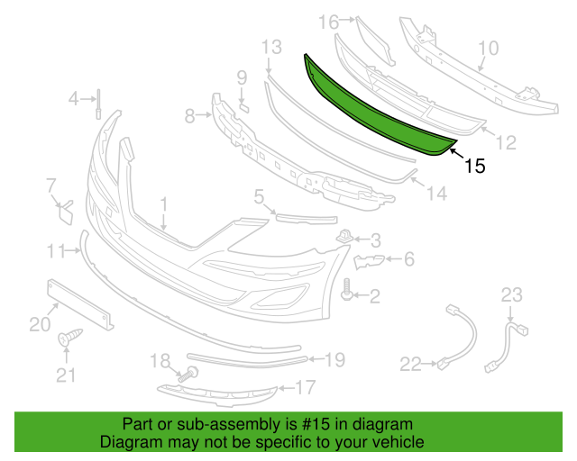 OEM Front Lower Grille Surround Molding 865623M500 for Hyundai Genesis 12-14