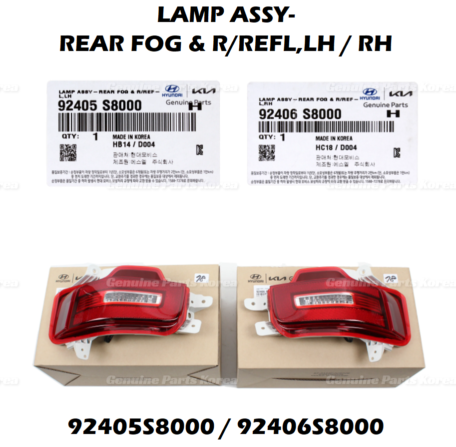 OEM Rear Bumper Backup Lamp Reflector LH RH 2P 1set for Hyundai Palisade 20-22