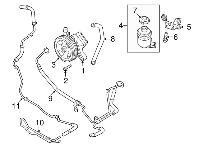 OEM Power Steering Pump 571002M100 for Hyundai Genesis Coupe 3.8L 2010-2016