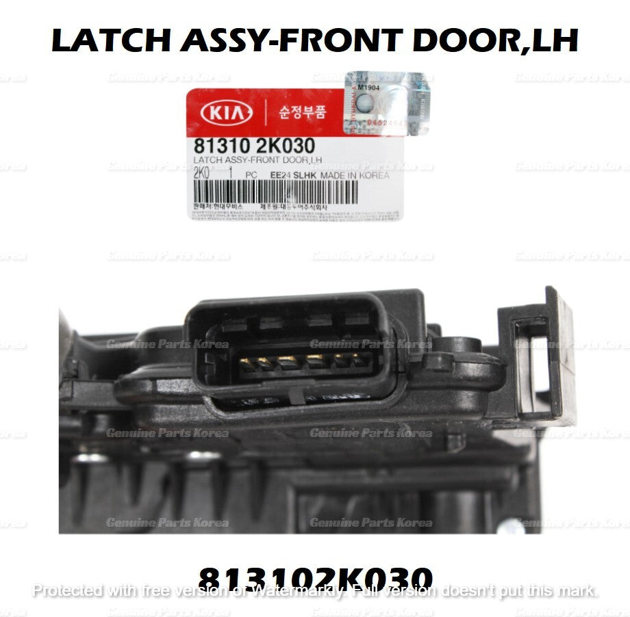 Genuine FRONT LEFT Door Lock Latch Actuator 813102K030 for Kia Soul 2011-2013