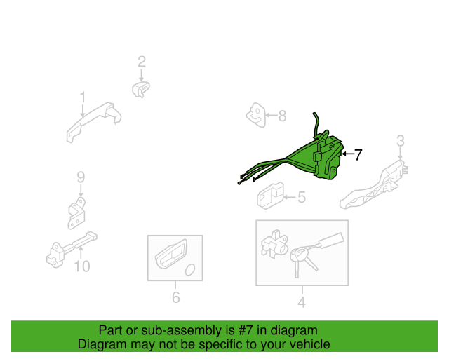 Genuine FRONT LEFT Door Lock Latch Actuator 813102K030 for Kia Soul 2011-2013