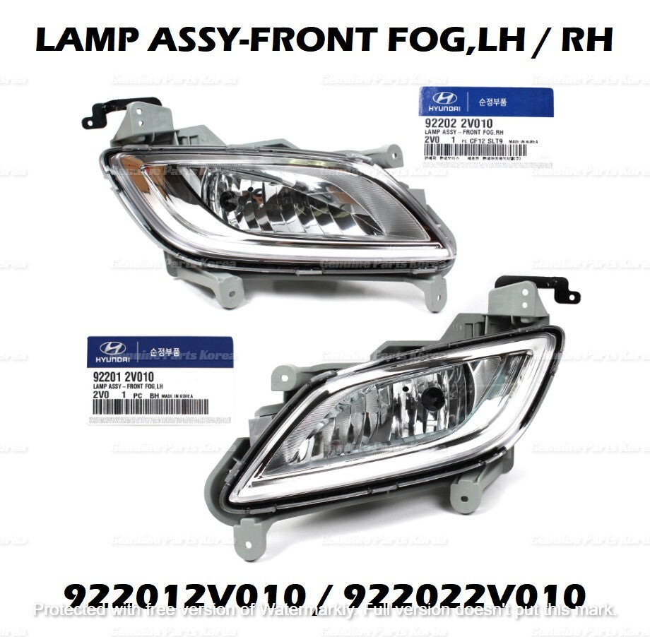 OEM Fog Light Assy & Connector LH & RH 1set for Hyundai Veloster 2012-2017