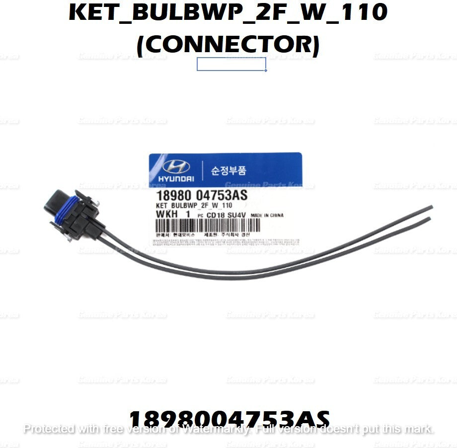 OEM Fog Light Assy & Connector LH & RH 1set for Hyundai Veloster 2012-2017