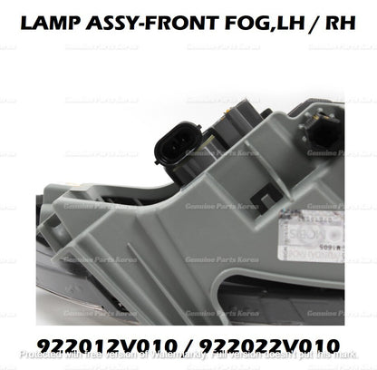 OEM Fog Light Assy & Connector LH & RH 1set for Hyundai Veloster 2012-2017