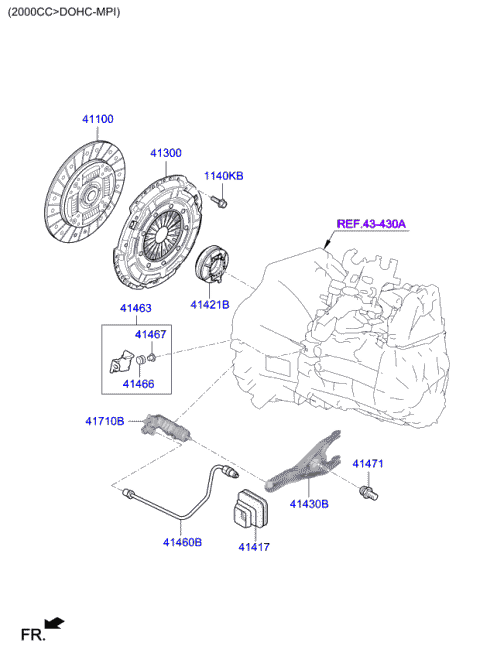 OEM Clutch & Disc Assy 4110032505 & 4130032500 2P 1set for Hyundai Kia 13-21