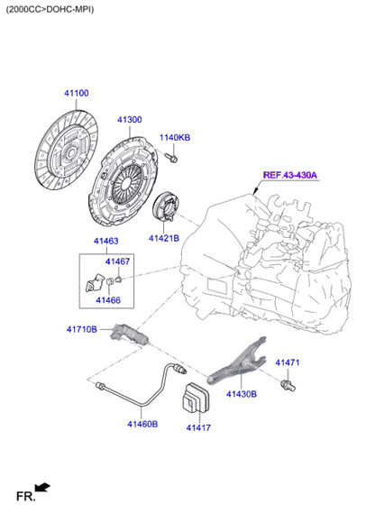 OEM Clutch & Disc Assy 4110032505 & 4130032500 2P 1set for Hyundai Kia 13-21
