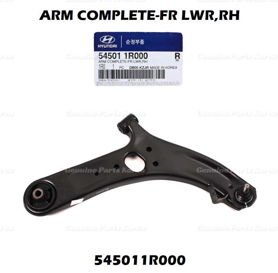 Genuine FRONT LOWER RIGHT Control Arm 545011R000 for Hyundai Accent 1.6L 12-17
