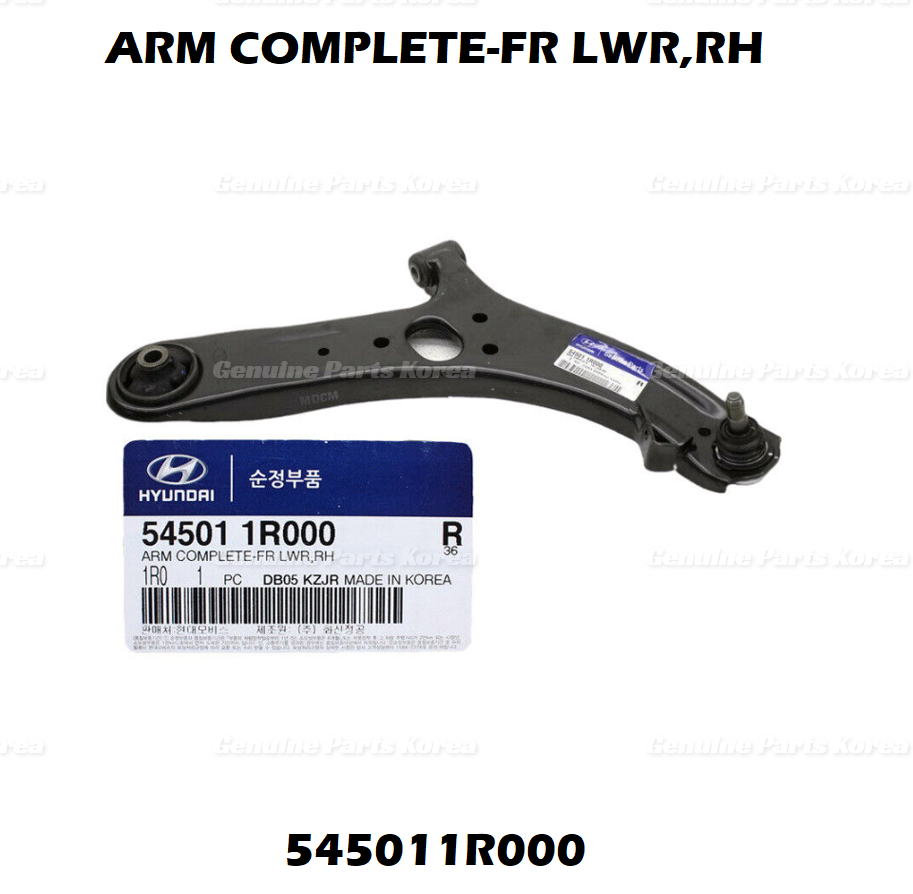 Genuine FRONT LOWER RIGHT Control Arm 545011R000 for Hyundai Accent 1.6L 12-17