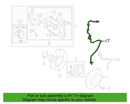 Genuine Wheel ABS Speed Sensor Front LH 956703W300 for KIA Sportage 2011-2016