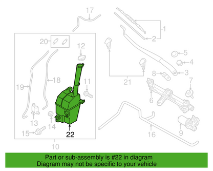 OEM Wiper Washer Fluid Reservoir Tank 986202W000 for Hyundai SantaFe 2013-16