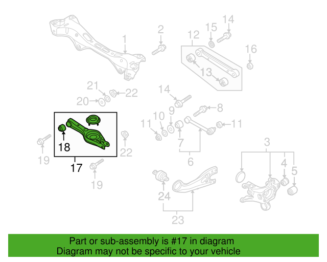 OEM REAR LOWER LEFT Control Arm 552102S010 for Hyundai Tucson Kia Sportage