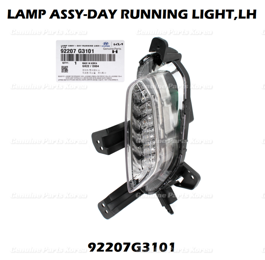 OEM DRL Fog Lamp & Cover LEFT 92207G3101 & 86563G3020 2P for Hyundai ElantraGT