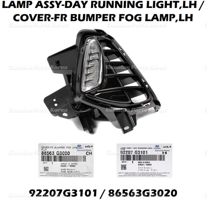 OEM DRL Fog Lamp & Cover LEFT 92207G3101 & 86563G3020 2P for Hyundai ElantraGT
