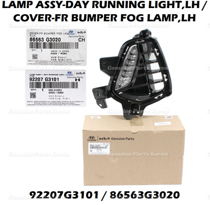 OEM DRL Fog Lamp & Cover LEFT 92207G3101 & 86563G3020 2P for Hyundai ElantraGT