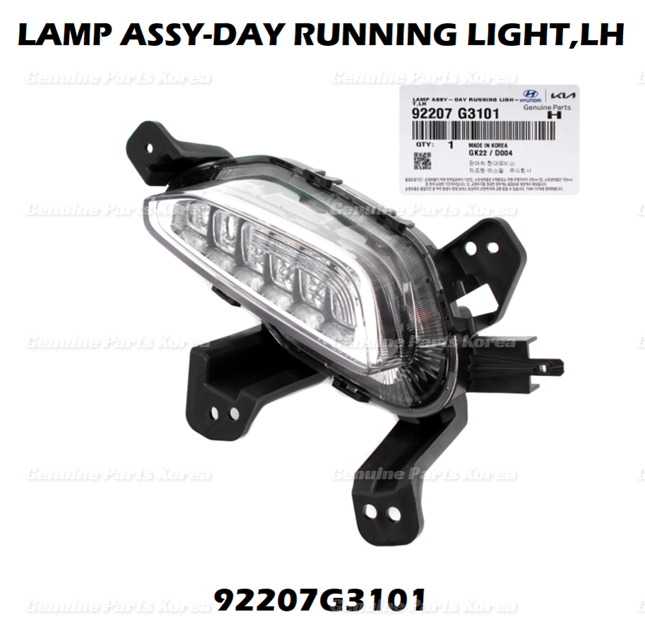 OEM DRL Fog Lamp & Cover LEFT 92207G3101 & 86563G3020 2P for Hyundai ElantraGT