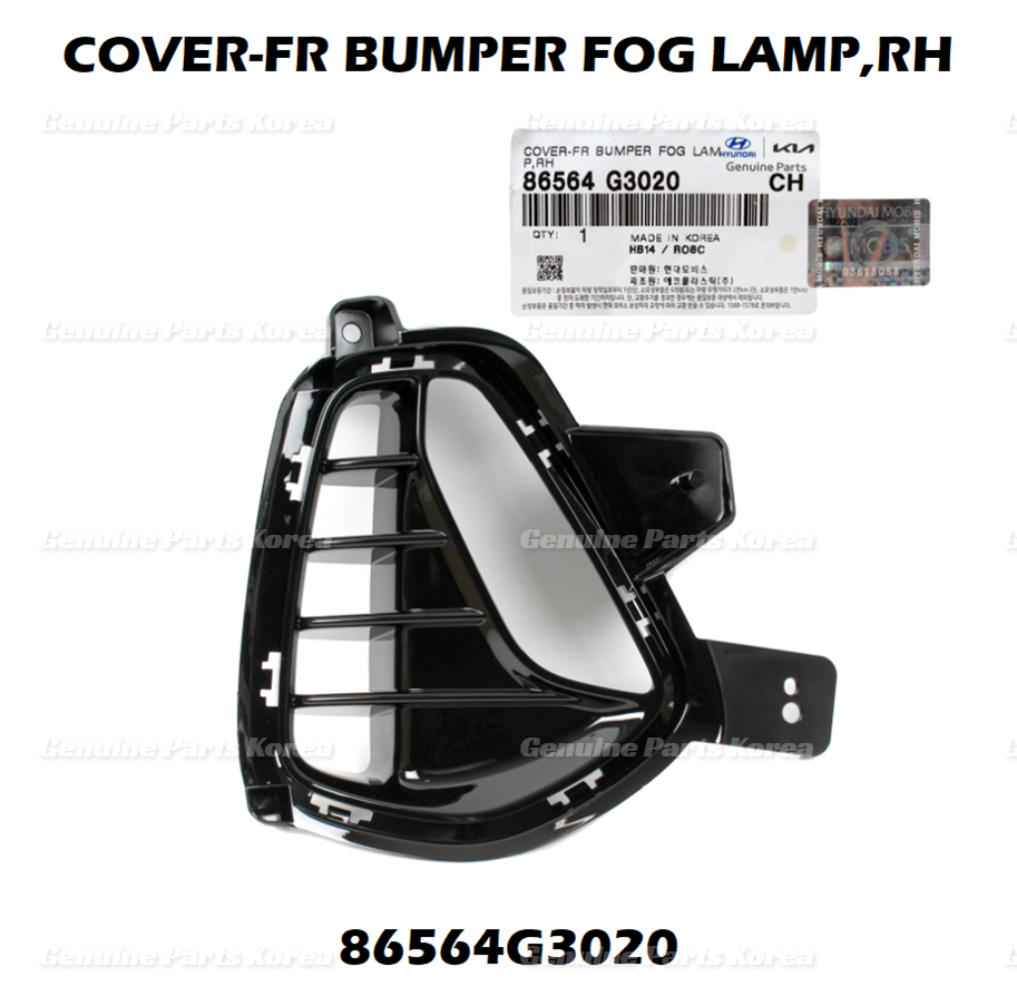 OEM DRL Fog Lamp & Cover RH 92208G3101 & 86564G3020 2P for Hyundai ElantraGT