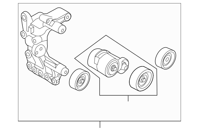 Genuine Belt Tensioner 252802G115 (=252802G110) for Hyundai Kia 2010-2016