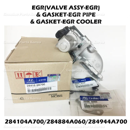 OEM EGR Valve Assy 284104A700 + 2 Gaskets for Hyundai H-1/Grand Starex 07-21