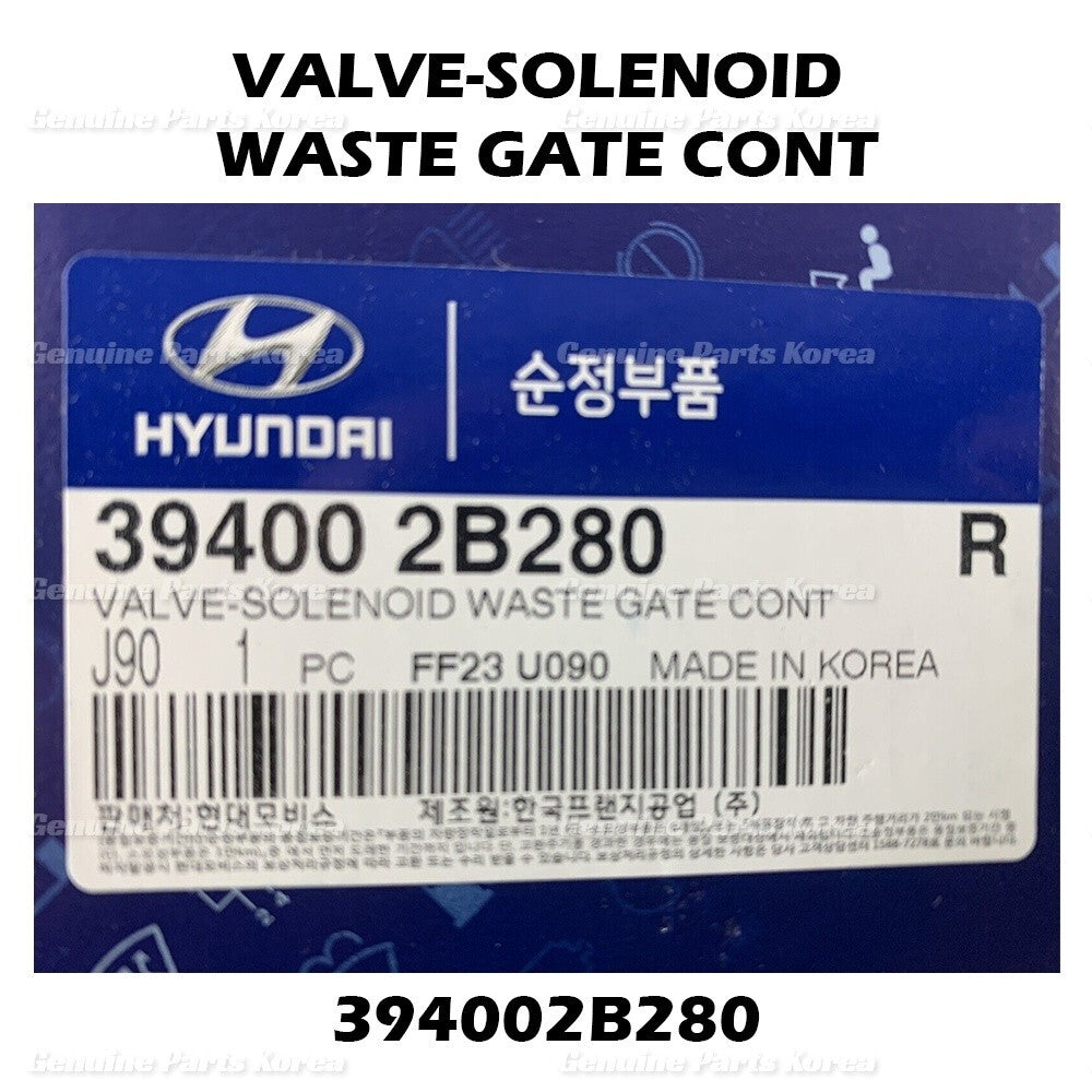 Genuine Turbo Charger Solenoid Waste Gate Valve 394002B280 for Kona Seltos 1.6L
