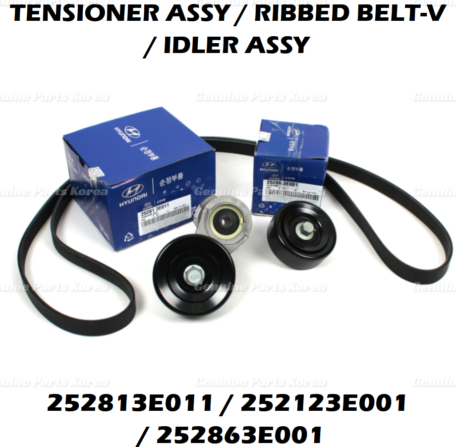 Genuine Belt Tensioner Kits 3P 1set for Hyundai Santa Fe Kia Rondo Optima