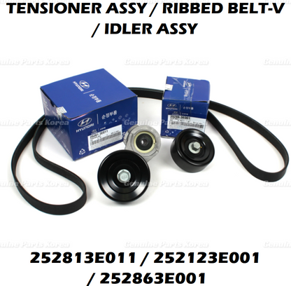 Genuine Belt Tensioner Kits 3P 1set for Hyundai Santa Fe Kia Rondo Optima