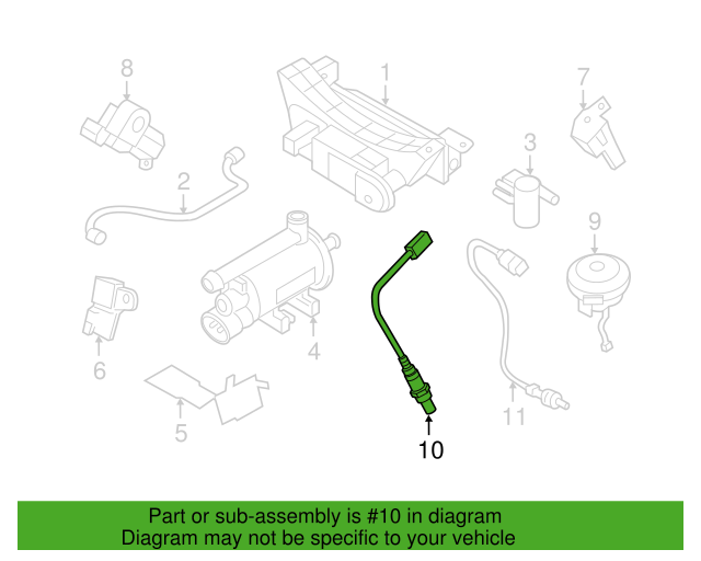 OEM Rear Oxygen Sensor 392102E401 for Hyundai Elantra 14-16 Kia Forte 15-16