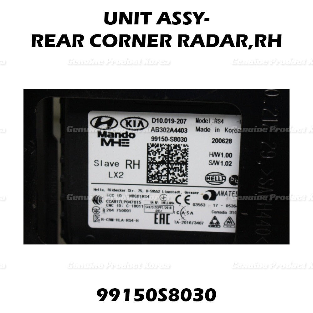 OEM Rear Right Blind Spot Radar Sensor 99150S8030 for Hyundai Palisade 2020-22