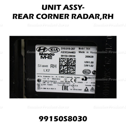OEM Rear Right Blind Spot Radar Sensor 99150S8030 for Hyundai Palisade 2020-22
