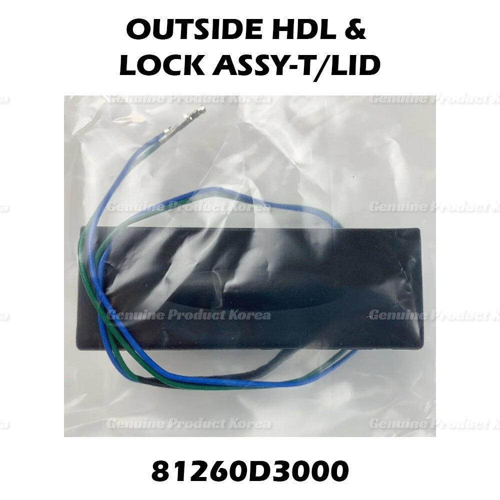 Genuine Trunk Outside Handle & Lock Assy 81260D3000 for Hyundai Tucson 2016-18