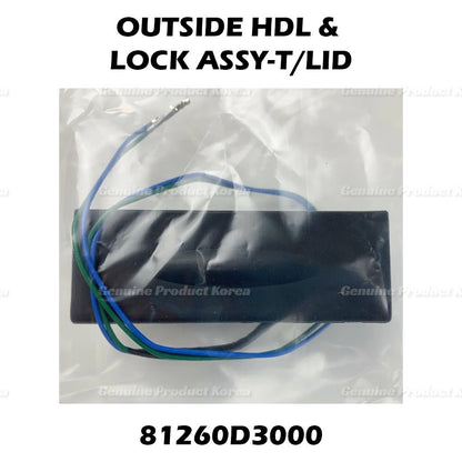 Genuine Trunk Outside Handle & Lock Assy 81260D3000 for Hyundai Tucson 2016-18