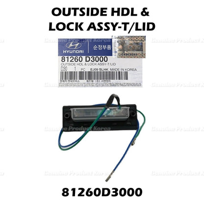 Genuine Trunk Outside Handle & Lock Assy 81260D3000 for Hyundai Tucson 2016-18