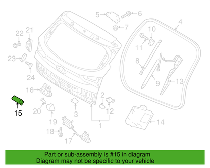 Genuine Trunk Outside Handle & Lock Assy 81260D3000 for Hyundai Tucson 2016-18