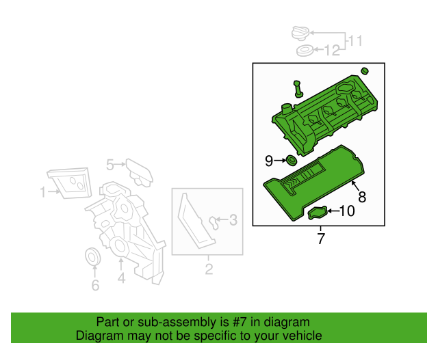Genuine Rocker Cover Assy LH 224103F400 for Hyundai Genesis Equus Kia K900