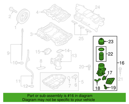 Genuine Engine Oil Filter 263003CAB1 for Hyundai & Kia 2012 - 2019