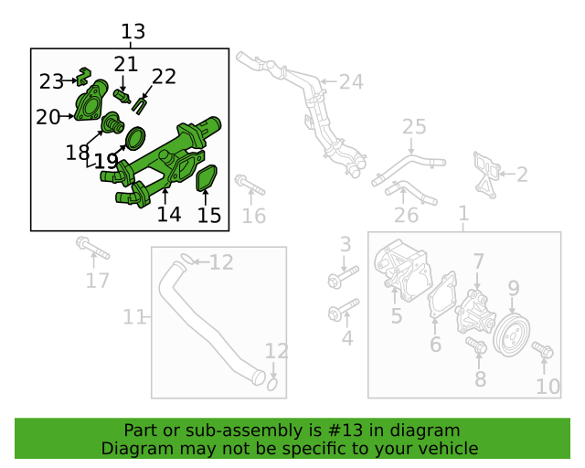 Genuine Coolant Temperature Control Assy 256002GGA0 for SantaFe Sport Sorento