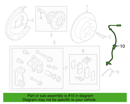 Genuine ABS Rear Wheel LH Sensor Assy 599103X350 for Hyundai Elantra 2011-2016