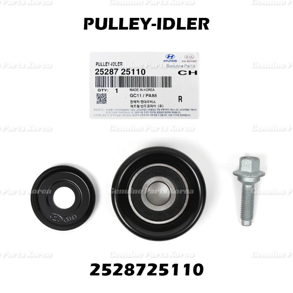Genuine Belt Idler Pulley 2528725110 for Hyundai & Kia 2010 - 2017