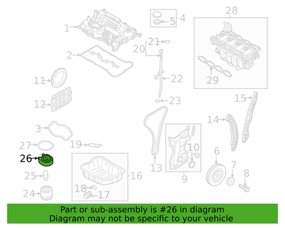 Genuine Engine Oil Cooler 264102G001 for Hyundai & Kia 2018 - 2022