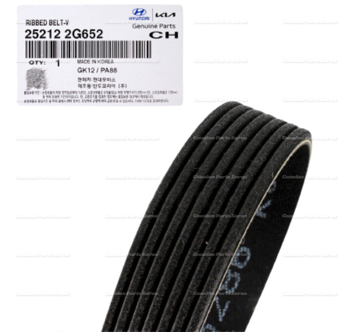 Genuine Serpentine Belt and Tensioners 2P 1set for Hyundai Kia Sonata Optima