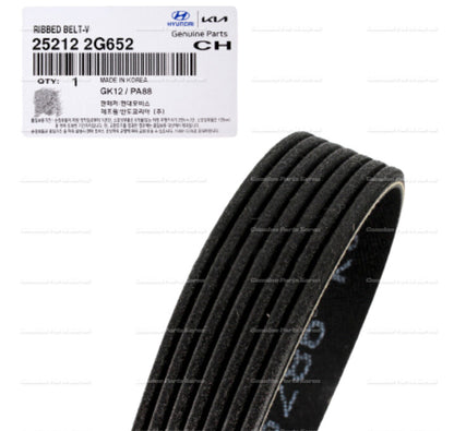 Genuine Serpentine Belt and Tensioners 2P 1set for Hyundai Kia Sonata Optima