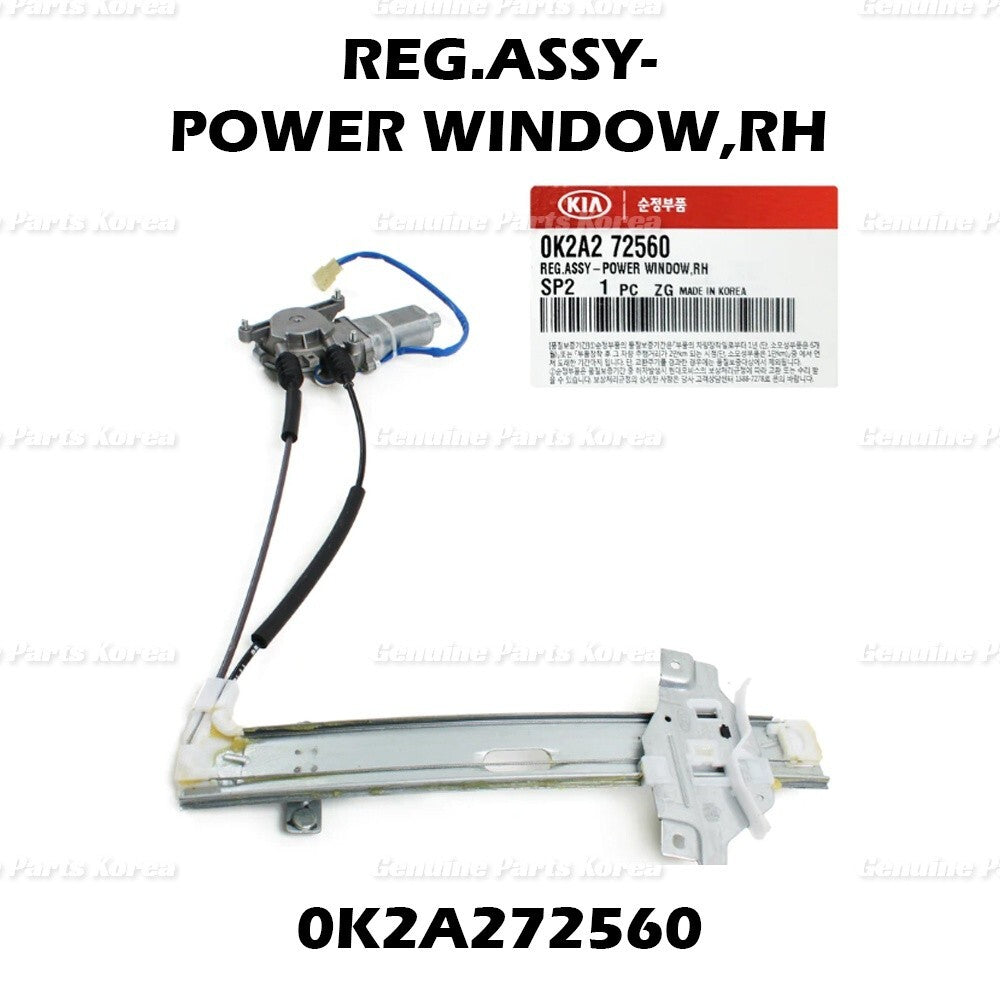Genuine Window Regulator w/ Motor RH 0K2A272560 for Hyundai Sephia 1998-2001